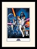 1art1 Star Wars - Episode IV, Eine Neue Hoffnung, Filmplakat Gerahmtes Bild Mit Edlem Passepartout | Wand-Bilder | Kunstdruck Poster Im Bilderrahmen 40 x 30