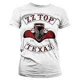 ZZ-Top Offizielles Lizenzprodukt Texas 1962 Damen T-Shirt (Weiß), Larg