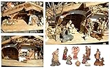 Modellhaus Holzhaus 30cm Krippe incl. 11 Krippenfig