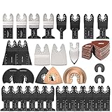 72 Stück Universal Oszillierende Multitool Sägeblätter Inklusive Metall/Holz Schneid-/Schleifblätter Schleifpapier,passend Für Fein Multimaster Porter Cable Black Decker Bosch C