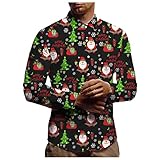 Herren Hemd Pullover T-Shirt Kapuzenpullover Sweatshirts Fun-Kapuzenpullover Hoodies Jacken Hässlicher Weihnachtspullover Lustiger Herren Strickpullover Norweger Pullover Slim-Fit Plait R