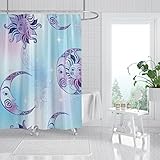 Mädchen tanzen unter dem Mond Nacht Duschvorhänge Polyester Badezimmer Galaxy Vorhang Dekoration B6 180x180