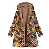 Mymyguoe Teddyfell Jacke Damen PlüSchmantel Fleecejacke Fleecemantel Wintermantel Herbstmantel Winterjacke Kapuzenjacke Herbstjacke Lang Herbst Schwarz Winter Fleece Mantel PlüSch PlüSchjack