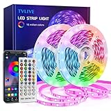 TVLIVE LED Strip 20m, RGB LED Streifen, Led Lichterkette mit Fernbedienung, 16 Mio. Farben, App-Steuerung, Musik Sync, Dimmbar, Farbwechsel 5050 LED Band für Schlafzimmer Zuhause Schrankdek