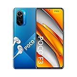 POCO F3 5G Smartphone + Kopfhörer (16,94cm (6,67') AMOLED Display 120Hz, 8GB+256GB Speicher, 48MP Quad-Rückkamera, 20MP Frontkamera, Dual-SIM, Android 11) Blau - [Exklusiv bei Amazon]