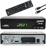 Anadol HD 888 digital Sat Receiver mit PVR Aufnahmefunktion & AAC-LC Audio Format, für Satelliten TV, Timeshift, HDMI, SCART, Satellit, Satellite, DVB S, DVB S2, Astra Hotbird Sortiert + Satkab