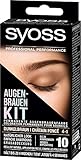 SYOSS Augenbrauen-Kit permanente Augenbrauenfarbe 4-1 Dunkelbraun, natürlicher Look, 1er Pack (1 x 17 ml)