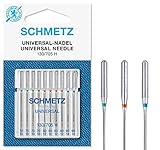 SCHMETZ Nähmaschinennadeln: 10 Universal-Nadeln, Standardnadeln, Nadeldicke 70/10-90/14, Nähset, 130/705 H, auf jeder gängigen Haushaltsnähmaschine einsetzb