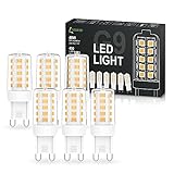 LOHAS 4W G9 LED Lampe, 3000K Warmweiß LED Leuchtmittel, 400LM, Ersatz für 40W G9 Halogenlampen, Nicht Dimmbar, 360°Abstrahlwinkel, Kein Flackern LED Birnen, 6er Pack