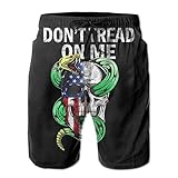 ZORIN Herren Badehose Beach Board Shorts Snake Do Not Tread On Me American Flag Casual Badeanzug, weiß, XXL