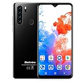 Blackview A80 Plus Smartphone ohne Vertrag, 6,49 Zoll Octa-core Android 10 Smartphone, 4680mAh Akku 4GB RAM 64GB Speicher, 13MP+8MP Kamera, NFC/Face ID/Fingerabdruck/GPS 4G Dual SIM Handy (Schwarz)