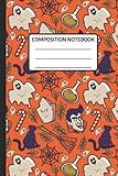 Composition Notebook: Scary Ghost and Vampire Halloween Composition Wide Ruled Journal for Kids ages 5-8. [100 pages, 6 x 9]