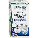 HEITMANN pure Reine Kristall-Soda: Ökologischer Reiniger für den Haushalt, Zugabe zu Spülmittel und Putzmittel, 1x 350g