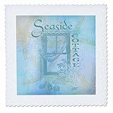 PS Beach – Fenster by the Sea mit Muscheln und starfish- Beach Thema – Quilt Squares, Polyester, 10x10