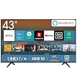 Hisense H43BE7000 108 cm (43 Zoll) Fernseher (4K Ultra HD, HDR, Triple Tuner, Smart-TV, Standard) [Modelljahr 2019]