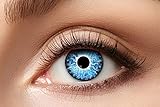 Eyecatcher 84079341-a83 - Natürliche Farbige Kontaktlinsen, 1 Paar, für 12 Monate, Hellblau, Karneval, Fasching, Hallow