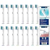 YanBan 16PCS Zahnbürstenkopf Ersatz-Zahnbürstenköpfe kompatibel für Oral B elektrische Zahnbürste Cross and action Floss and action Vitality 3D