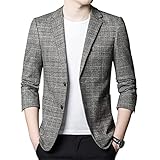 LSDJGDDE Plaid Anzug Herren Herbst und Winter koreanischer Stil Stretch Herren Casual Klein Anzug Männer Slim Anzug (Farbe : A, Größe: 170 Code)