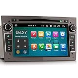 Erisin 8-Kern 4GB RAM+64GB ROM CarPlay Android Auto Autoradio für Opel Vauxhall Astra H Corsa C/D Antara Zafira Meriva Android 10 GPS Navigation DAB+DVD Bluetooth Touchscreen 7 Zoll DSP WiFi 4G FM
