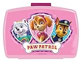 P:os 29226 - Brotdose für Jungen und Mädchen mit Einsatz im beliebten Paw Patrol Design in Rosa, ca. 16,5 x 12,5 x 6,5 cm groß, aus Kunststoff, bpa- und p