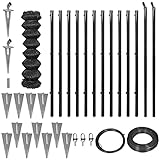 FAMIROSA Maschendrahtzaun-Set mit Erdnägeln 1 x 25 m G