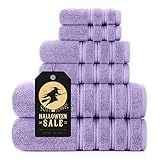 Luxus Premium türkische Badetücher Set 6-teilig Plüsch Handtücher Badezimmer Set 2 Badetücher, 2 Handtücher, 2 Waschlappen, sehr saugfähig L