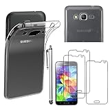 ebestStar - kompatibel mit Samsung Galaxy Grand Prime Hülle G530F, Value Edition G531F Handyhülle, Klar Schutzhülle Silikon +Stift +3 Schutzfolies, Transparent [Phone:144.8x72.1x8.6mm 5.0']