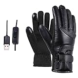 NGBS Batteriebetriebene Thermo-Heizhandschuhe, warme Winter-Handschuhe für Damen, Herren, Wandern, Skaten, Skifahren, Snowboarden, Radfahren und Wandern (stufenlose Temperaturregulierung, Rosa)