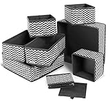 ilauke 8 Stück Aufbewahrungsbox Stoff Set faltbar Unterwäsche Socken Organizer Ordnungsbox Faltbox Stoffbox für Schubladen Ordnungssy