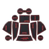 SYJY-SHOP Türnut Pad Auto Styling Gate Slot Pad für Opel 2010-2015 Astra J Türschlitz Matte Astra Modified Armlehne Box Matte Wasser Tasse rutschfeste Matte - Anti Rutsch Rille Zubehör (Farbe : Red)