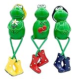 Hearthxy 3 Stück Frosch Figuren Statue Dekofigur Garten Skulpturen Froschfigur Gartenfigur Teichdeko Frösche Gartenzwerge für Außen Balkon Geburtstag Hochzeit Valentinstag Party Tischdek