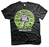 Gas Monkey Garage Offizielles Lizenzprodukt Grün Logo T-Shirt (Schwarz), M