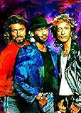 JIANHEGE Bee Gees Leinwand-Kunst-Poster und Wandkunst, Kunstdruck, modernes Familienschlafzimmerdekor, Poster, 56 x 85 cm, ohne R