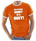 Coole-Fun-T-Shirts Herren My Other Shirt is a Suit ! T-Shirt How I MET Your Mother V4 orange, S