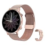 RIGHT TECHNOLOGY SCHARM Smartwatch für Damen,1.3 Zoll Touch-Farbdisplay. Fitness Armbanduhr mit Pulsuhr Fitness Tracker Wasserdicht Sportuhr mit Schrittzähler,Schlafmonitor, IOS/Android Kompatib