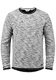 !Solid Flocks Herren Sweatshirt Pullover Flocksweat Pulli Mit Rundhalsausschnitt Aus 100% Baumwolle, Größe:XXL, Farbe:Black (9000)