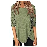 Weisses Longshirt Damen Italienische Damenmode Longshirt Kurzarm Baumwolle Anziehsachen Glitzer Shirt Damen Kleidung T Shirt Blusenkleid(Green, XXL)