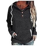 XTBFOOJ Langarm Oberteil Damen brauner Pullover Damen karrierte blusen Poncho Mantel mit Kapuze modetalente Pullover Baumwolle Damen Oberteil Damen Sommer Kleid Bauch kaschieren D