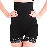 SURE YOU LIKE Damen Figurenformend Miederpants Miederhose Shapewear Bauch-Weg-Effekt Formt Sofort Body Shaper, Schwarz, M/L, 36-40