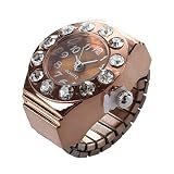 TOOGOO Rund Ringuhr Finger Uhr Fingeruhr Uhrenring Roseng