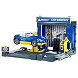 Theo Klein 3408 Other License Michelin Service Station Gebäude und Auto mit Schraubsystem demontierbar I Inkl. Schraubendreher u.v.m. I Maße: 41 cm x 39 cm x 29 cm I Spielzeug für Kinder ab 3 J