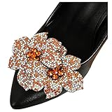 Abnehmbare Strass-Schuh-Clips, doppelte Blume, elegante Schuhschnalle, Schuhe, Dekorationen, Tasche, Kleidung, Zubehör für Frauen und Mädchen, 2 Stück, Strass, Strass,