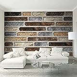 WJZHF Benutzerdefinierte Jede Größe Wandbild Tapete 3D Vintage Backsteinmauer Dekorative Gemälde Restaurant Cafe Wohnzimmer Kreative Tapete Dekoratives Tapetenwandbild Poster(98X70 in)