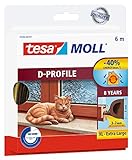 tesa moll D-Profil Gummi Fenster und Türdichtung braun 6