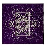 chora Altar-Tarot-Tischdecke, dickere Samt-Kristallgitter-Tarot-Tischdecke für Tarot-Weissagung und den täglichen Gebrauch im H