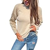 ZYHOOD Damen Dicker Pullover Rollkragenpullover Warme Winter Grobstrickpullover Zopfmuster Casual Elegante Strickpullover Frauen Einfarbig Gestrickt Pulli Oberteile Pullover Tops Rollkragenp