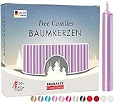 Brubaker 20er Pack Baumkerzen Wachs - Weihnachtskerzen Pyramidenkerzen Christbaumkerzen - F