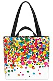 VOID Buntes Konfetti Konfettiregen Tasche 33x33x14cm,15l Einkaufs-Beutel Shopper Einkaufs-Tasche Bag