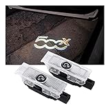 QIFFIY Willkommen Lampe 2 STÜCKE Autotür Begrüßungsprojektor LED Lichter für FIAT 50. 0X 500l und PUNTO-01. Türghost Schattenlampe Tür Willkommenslicht (Emitting Color : for 500x Logo)