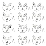 Möbel Kippsicherung, 12 Stück Edelstahl TV Kippschutz Wandanker, Wandmontiert Schrank Möbelgurt für Kind und Haustier S